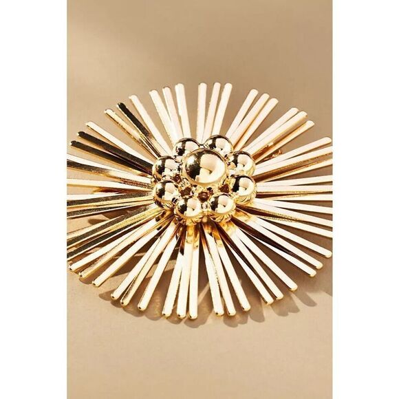 Anthropologie The Restored Vintage Collection: Spoke Flower Brooch - Picture 3 of 5